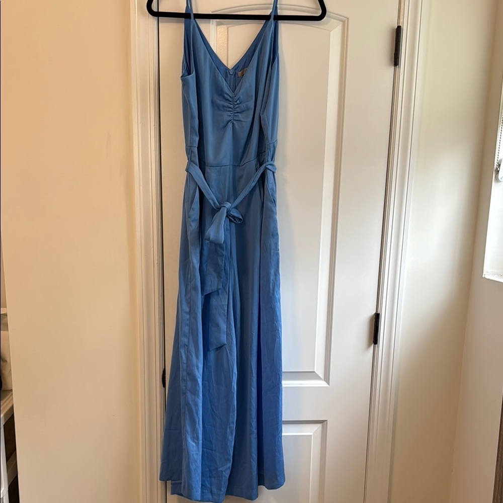 H&M Blue Maxi Romper with Spaghetti Straps